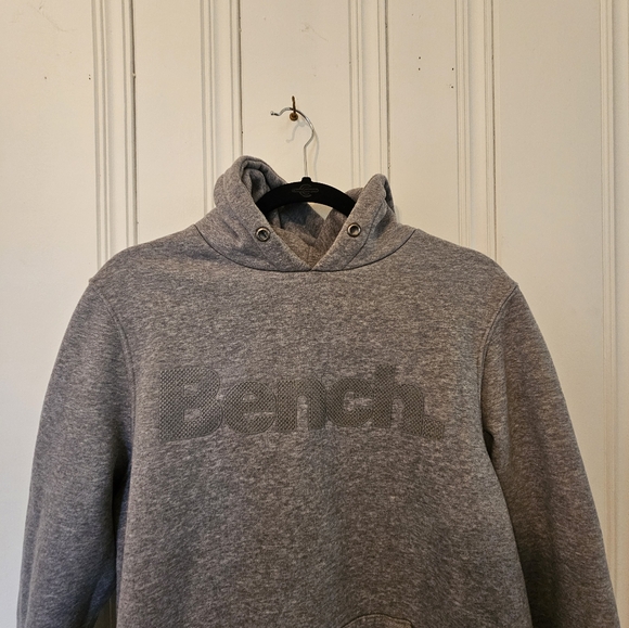 Used Medium Men's Gray Bench Pullover Hoodie - Picture 6 of 15
